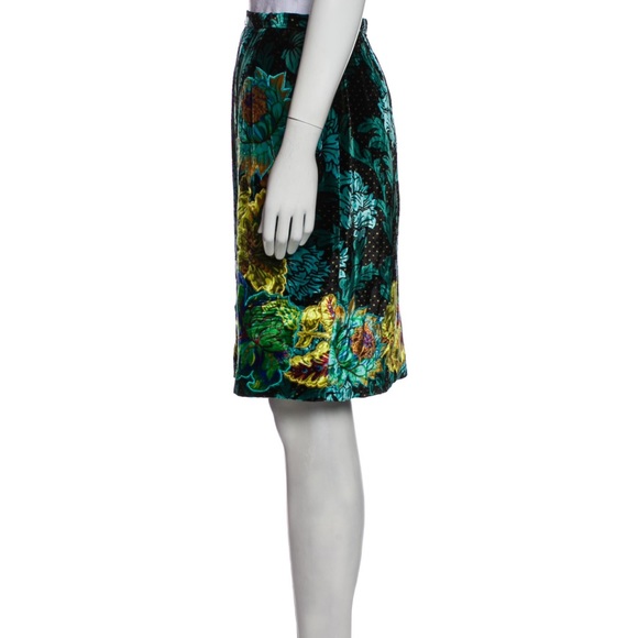 Etcetera By Edmund Chin floral print velvet skirt - Picture 2 of 3